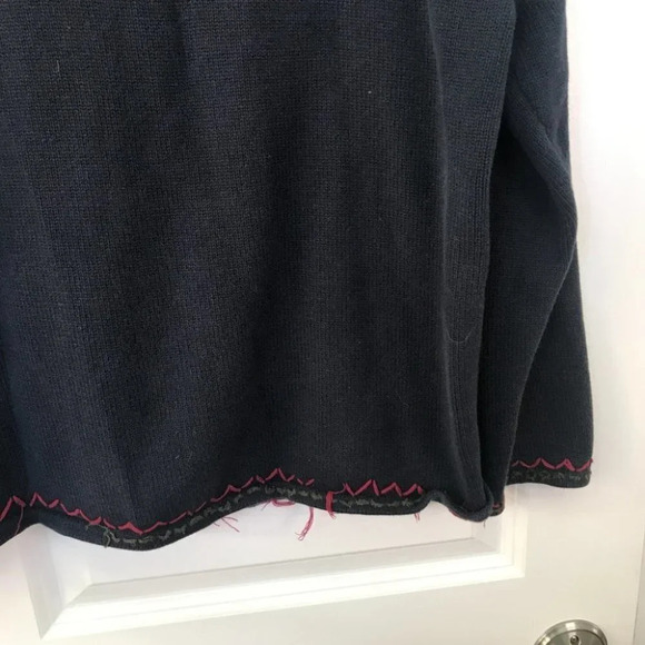 Vintage Tabi Floral Embroidered Granny  Zip Cardigan - Picture 8 of 13